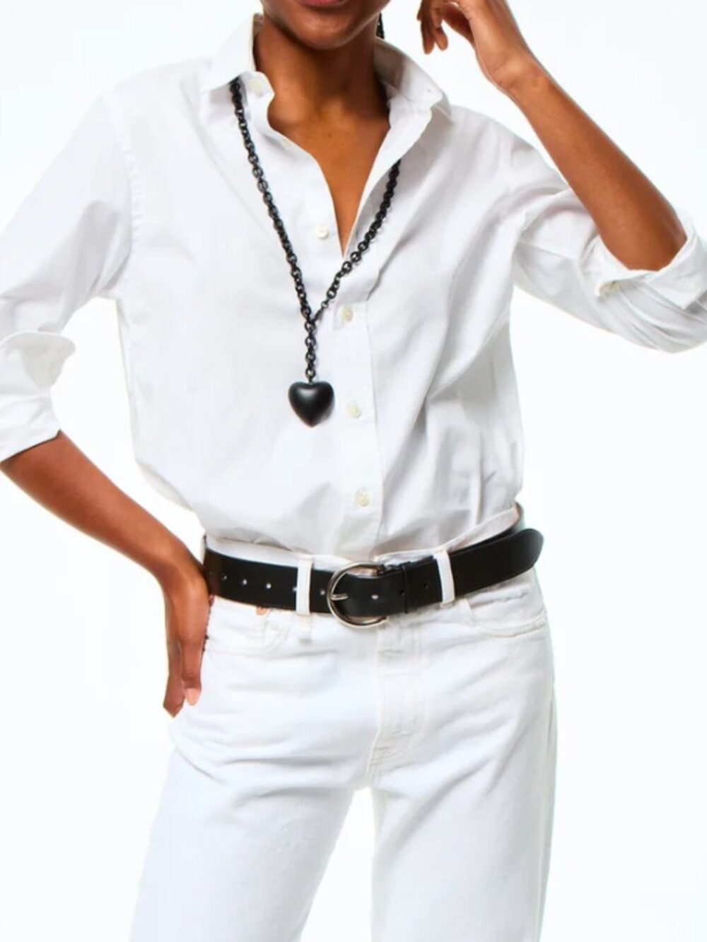 Roxanne Assoulin Black Matte Chain with Heart Pendant - Picture 6 of 6